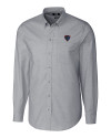View image 2: DePaul Blue Demons Cutter & Buck Easy Care Stretch Oxford Mens Long Sleeve Button Down Shirt Charcoal Mannequin