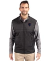 View image 1: DePaul Blue Demons Cutter & Buck Stealth Recycled Hybrid Quilted Mens Windbreaker Jacket Black Front