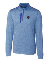DePaul Blue Demons Cutter & Buck Stealth Heathered Quarter Zip Mens Pullover Tour Blue Mannequin Thumbnail Image