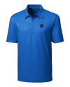 DePaul Blue Demons Cutter & Buck Pike Mini Pennant Print Stretch Mens Polo Chelan Blue Mannequin Thumbnail Image