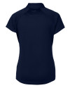 Yale Bulldogs Cutter & Buck Forge Stretch Womens Short Sleeve Polo Liberty Navy Mannequin Back Thumbnail Image