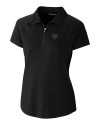 DePaul Blue Demons Cutter & Buck Forge Stretch Womens Short Sleeve Polo Black Mannequin Thumbnail Image