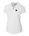 DePaul Blue Demons Cutter & Buck Forge Stretch Womens Short Sleeve Polo White Mannequin Thumbnail Image