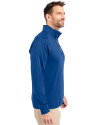 DePaul Blue Demons Cutter & Buck Adapt Eco Knit Stretch Recycled Mens Quarter Zip Pullover Tour Blue Side Thumbnail Image