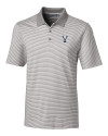 Yale Bulldogs Cutter & Buck Forge Tonal Stripe Stretch Mens Big and Tall Polo Polished Medium Gray Mannequin Thumbnail Image