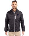 DePaul Blue Demons Cutter & Buck Rainier PrimaLoft®  Mens Big and Tall Eco Insulated Puffer Jacket Black Front Thumbnail Image