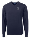 Yale Bulldogs Cutter & Buck Lakemont Tri-Blend Mens V-Neck Pullover Sweater Liberty Navy Mannequin Thumbnail Image