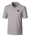DePaul Blue Demons Cutter & Buck Forge Pencil Stripe Stretch Mens Polo Polished Medium Gray Mannequin Thumbnail Image