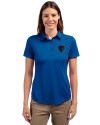 DePaul Blue Demons Cutter & Buck Prospect Eco Textured Stretch Recycled Womens Short Sleeve Polo Tour Blue Front Thumbnail Image