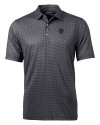 DePaul Blue Demons Cutter & Buck Pike Banner Print Stretch Mens Polo Black Mannequin Thumbnail Image