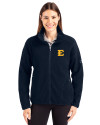 ETSU Buccaneers Cutter & Buck Cascade Eco Fleece Womens Full Zip Jacket Navy Blue Front Thumbnail Image