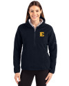 ETSU Buccaneers Cutter & Buck Cascade Eco Fleece Womens Pullover Jacket Navy Blue Front Thumbnail Image