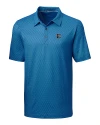 ETSU Buccaneers Cutter & Buck Pike Mini Pennant Print Stretch Mens Polo Liberty Navy Mannequin Thumbnail Image