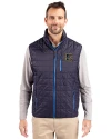 ETSU Buccaneers Cutter & Buck Rainier PrimaLoft® Mens Eco Insulated Full Zip Puffer Vest Dark Navy Front Thumbnail Image