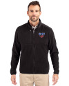 SMU Mustangs Cutter & Buck Cascade Eco Fleece Mens Full Zip Jacket Black Front Thumbnail Image