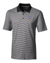 SMU Mustangs Cutter & Buck Forge Tonal Stripe Stretch Mens Big and Tall Polo Black Mannequin Thumbnail Image