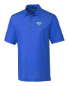 SMU Mustangs Cutter & Buck Pike Double Dot Print Stretch Mens Polo Chelan Blue Mannequin Thumbnail Image