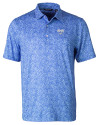SMU Mustangs Cutter & Buck Pike Constellation Print Stretch Mens Polo Chelan Blue Mannequin Thumbnail Image