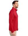 SMU Mustangs Cutter & Buck Adapt Eco Knit Stretch Recycled Mens Quarter Zip Pullover Red Side Thumbnail Image