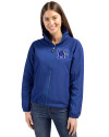 Memphis Tigers Cutter & Buck Charter Eco Recycled Womens Full-Zip Jacket Tour Blue Front Thumbnail Image