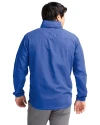 Tulsa Golden Hurricane Cutter & Buck Charter Eco Recycled Mens Full-Zip Jacket Tour Blue Back Thumbnail Image