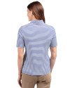Memphis Tigers Cutter & Buck Virtue Eco Pique Stripe Recycled Womens Top Tour Blue Back Thumbnail Image