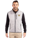 Vanderbilt Commodores Cutter & Buck Rainier PrimaLoft® Mens Big and Tall Eco Insulated Full Zip Puffer Vest Polished Medium Gray Front Thumbnail Image