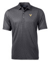 Vanderbilt Commodores Cutter & Buck Pike Banner Print Stretch Mens Big & Tall Polo Black Mannequin Thumbnail Image