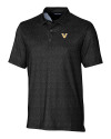 Vanderbilt Commodores Cutter & Buck Pike Micro Floral Print Stretch Mens Polo Black Mannequin Thumbnail Image