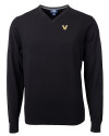 Vanderbilt Commodores Cutter & Buck Lakemont Tri-Blend Mens V-Neck Pullover Sweater Black Mannequin Thumbnail Image