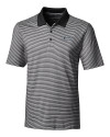 UCF Knights Citronaut Cutter & Buck Forge Tonal Stripe Stretch Mens Big and Tall Polo Black Mannequin Thumbnail Image