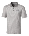 UCF Knights Citronaut Cutter & Buck Forge Tonal Stripe Stretch Mens Big and Tall Polo Polished Medium Gray Mannequin Thumbnail Image