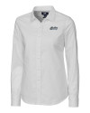 UCF Knights Citronaut Cutter & Buck Stretch Oxford Womens Long Sleeve Dress Shirt White Mannequin Thumbnail Image