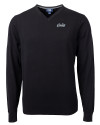 UCF Knights Citronaut Cutter & Buck Lakemont Tri-Blend Mens V-Neck Pullover Sweater Black Mannequin Thumbnail Image