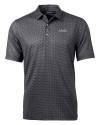 UCF Knights Citronaut Cutter & Buck Pike Banner Print Stretch Mens Big & Tall Polo Black Mannequin Thumbnail Image