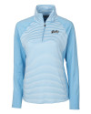 UCF Knights Citronaut Cutter & Buck Forge Tonal Stripe Stretch Half Zip Womens Top Atlas Light Blue Mannequin Thumbnail Image