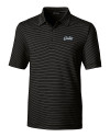 UCF Knights Citronaut Cutter & Buck Forge Pencil Stripe Stretch Mens Polo Black Mannequin Thumbnail Image