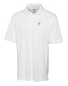 Pittsburgh Pirates Cutter & Buck Genre Textured Solid Mens Polo White Mannequin Thumbnail Image