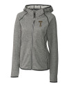 GA Tech Yellow Jackets College Vault Cutter & Buck Mainsail Full Zip Hooded Womens Jacket Polished Heather Mannequin Thumbnail Image
