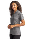 Wichita State Shockers Cutter & Buck Genre Textured Solid Womens Polo Elemental Grey Side Thumbnail Image