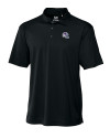 Buffalo Bills NFL Helmet Cutter & Buck Genre Textured Solid Mens Polo Black Mannequin Thumbnail Image