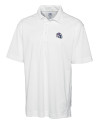 Buffalo Bills NFL Helmet Cutter & Buck Genre Textured Solid Mens Polo White Mannequin Thumbnail Image