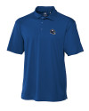 New York Giants NFL Helmet Cutter & Buck Genre Textured Solid Mens Polo Tour Blue Mannequin Thumbnail Image