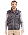 Minnesota Vikings NFL Helmet Cutter & Buck Rainier PrimaLoft® Mens Eco Insulated Full Zip Printed Puffer Vest Black Front Thumbnail Image