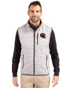 Washington Commanders NFL Helmet Cutter & Buck Rainier PrimaLoft® Mens Eco Insulated Full Zip Puffer Vest Polished Medium Gray Front Thumbnail Image