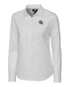 Detroit Lions NFL Helmet Cutter & Buck Stretch Oxford Womens Long Sleeve Dress Shirt White Mannequin Thumbnail Image