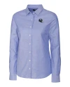 New York Giants NFL Helmet Cutter & Buck Stretch Oxford Womens Long Sleeve Dress Shirt French Blue Mannequin Thumbnail Image