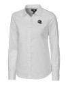 Seattle Seahawks NFL Helmet Cutter & Buck Stretch Oxford Womens Long Sleeve Dress Shirt White Mannequin Thumbnail Image