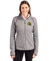 Green Bay Packers NFL Helmet Cutter & Buck Mainsail Full Zip Hooded Womens Jacket Polished Heather Front Thumbnail Image