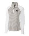 Chicago Bears NFL Helmet Cutter & Buck Forge Tonal Stripe Stretch Half Zip Womens Top White/Polished Mannequin Thumbnail Image